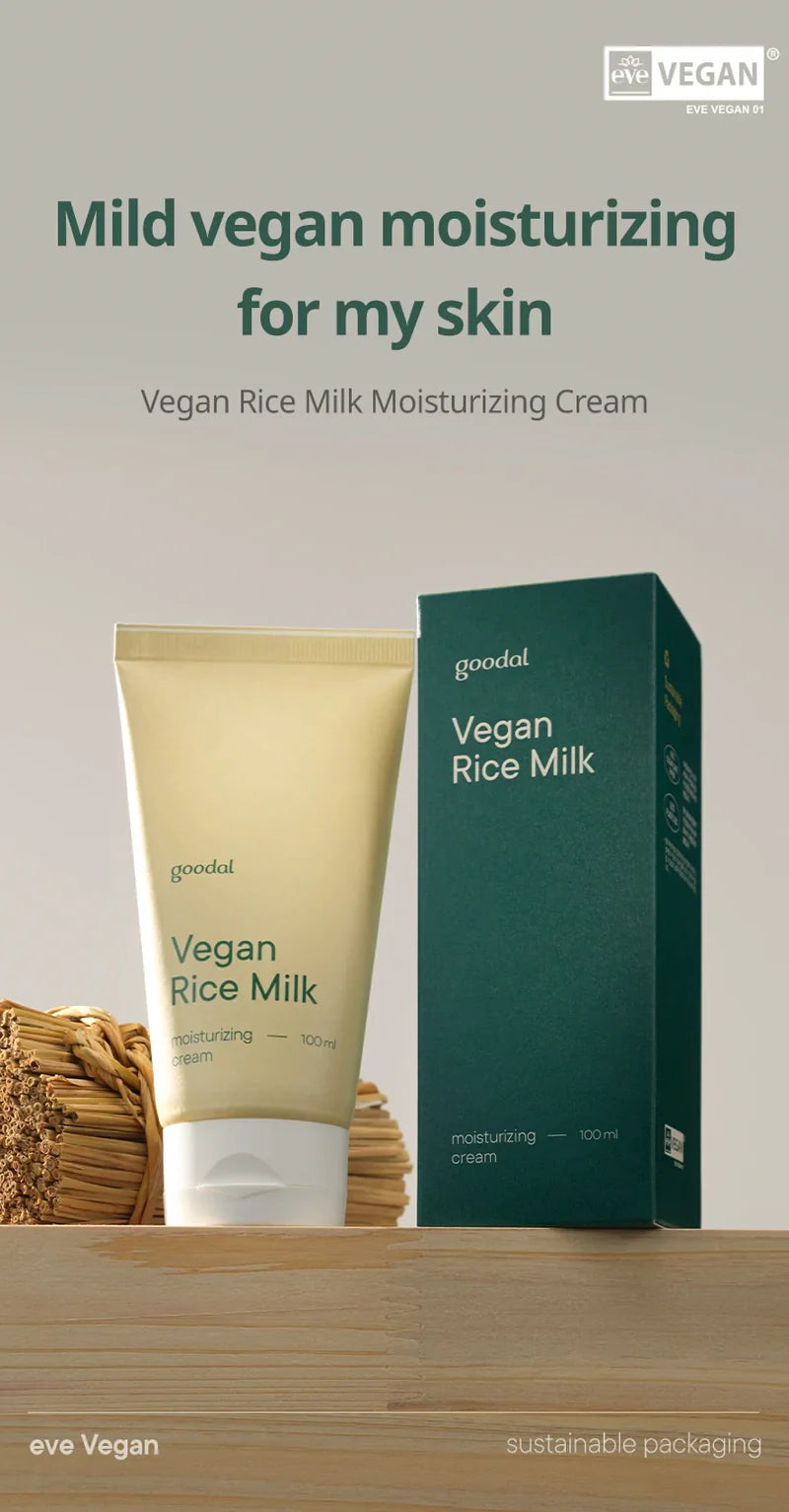 Vegan Rice Milk Moisturizing Cream 70ml - Rivvy Momo